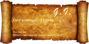 Gerzsenyi Ilona névjegykártya